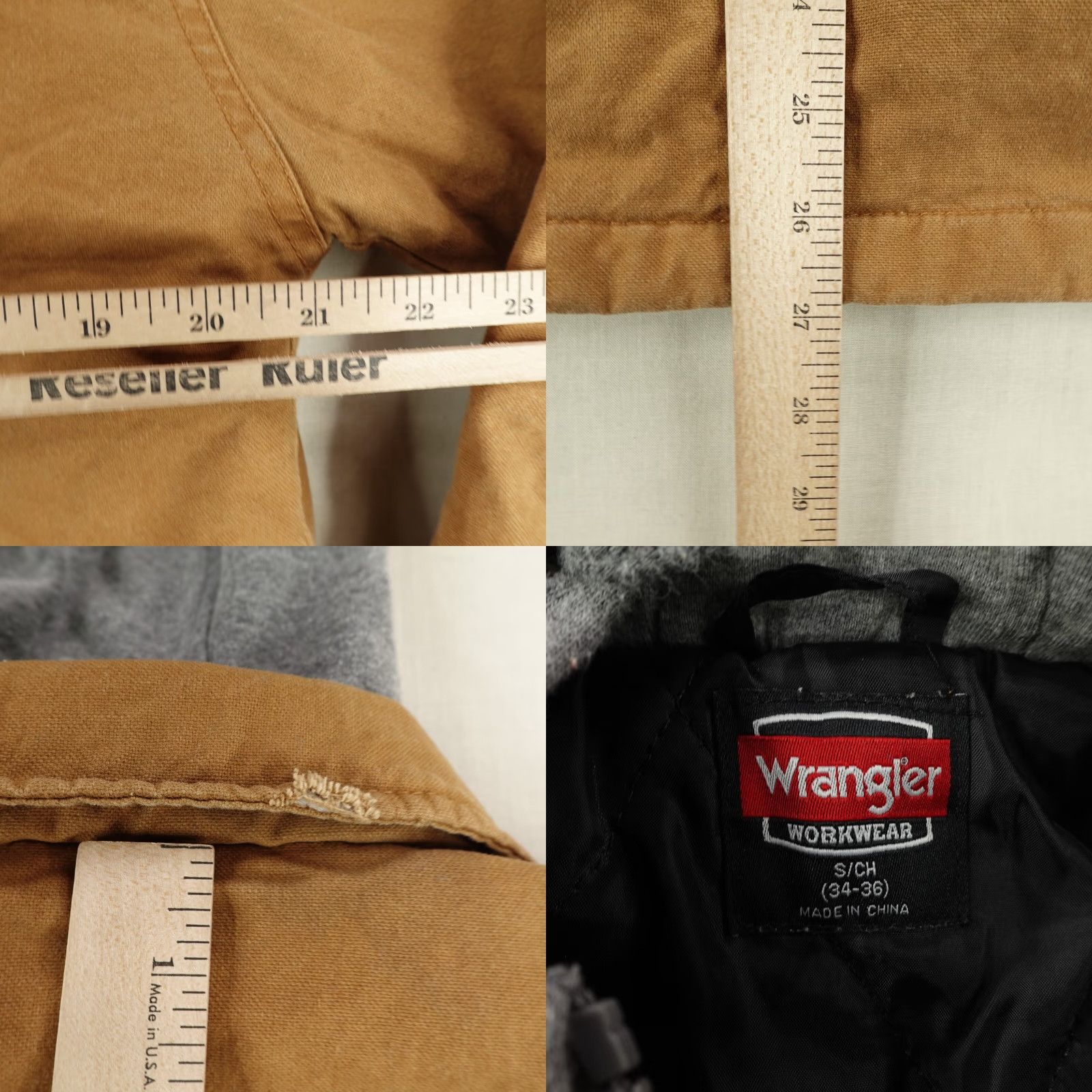 Wrangler Wrangler Jacket Mens Small Brown Diamond Quilt Lined Chore Barn Work Coat Hoodie Size US S / EU 44-46 / 1 - 8 Thumbnail