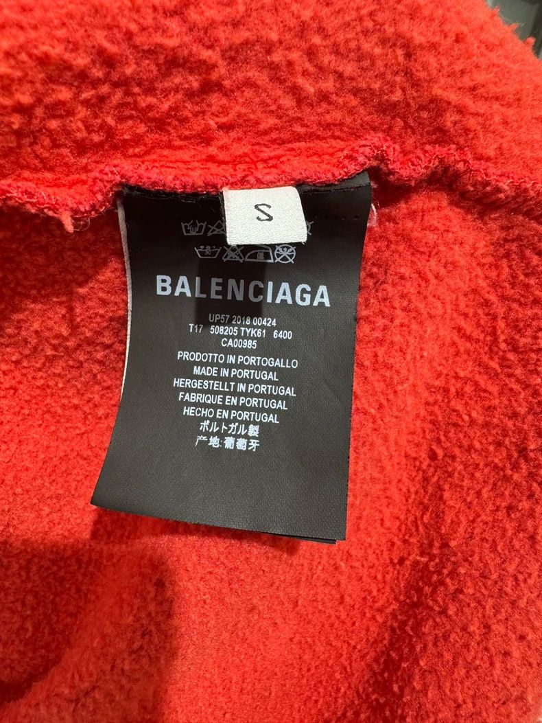 Balenciaga Balenciaga Letter Logo Red Sweatshirt S Size Size US S / EU 44-46 / 1 - 3 Thumbnail