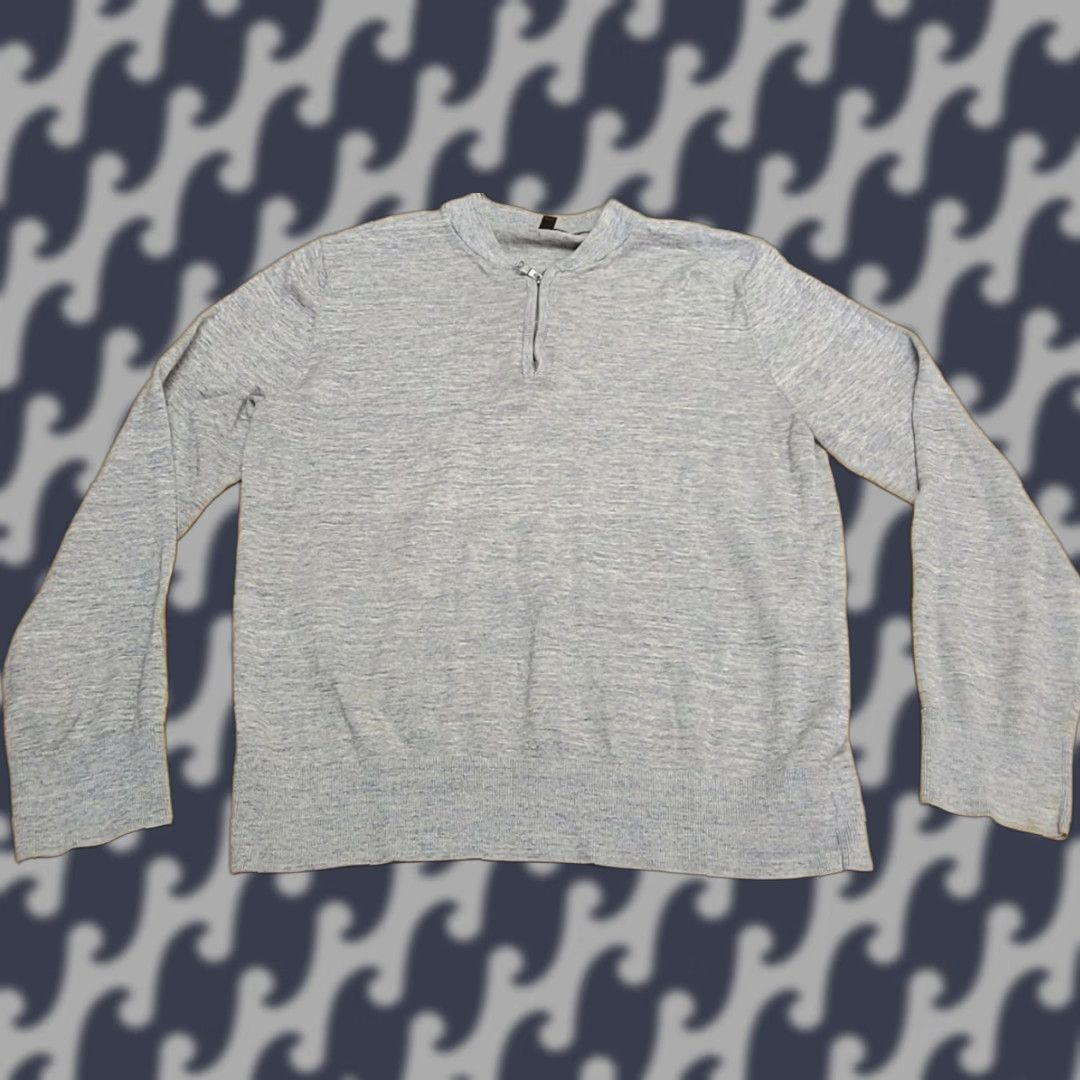 Banana Republic Banana Republic Pullover Shirt Mens Size L Gray 1/4 Zip Long Sleeve Modern Preppy Knit Cotton Regular Size US L / EU 52-54 / 3 - 1 Thumbnail