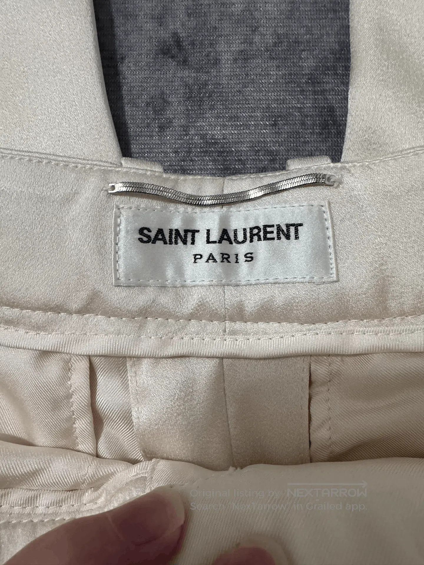 Saint Laurent Paris Saint Laurent 23SS Beige Wide-Leg Pants. Size US 26 / EU 42 - 6 Thumbnail