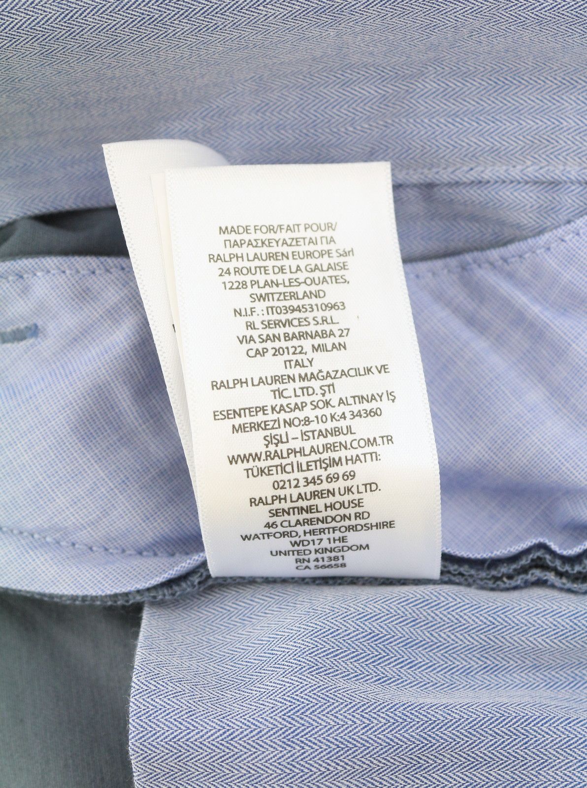 Ralph Lauren W33/L32 Blue Slim Stretch Chino Trousers 87042 Size US 33 - 10 Thumbnail
