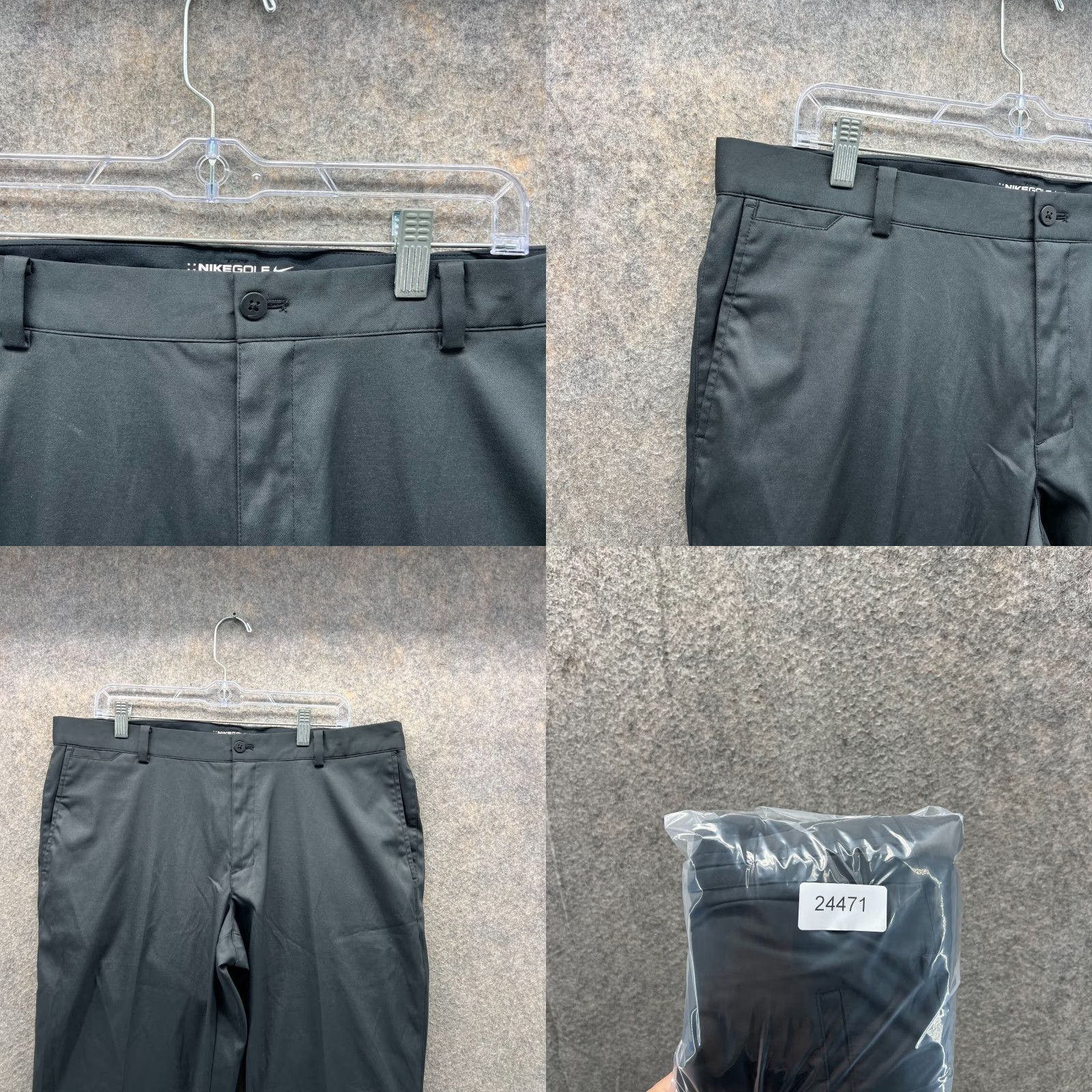 Nike Nike Pants Men 36x30 Black Chino Flat Front Regular Straight Pocketed Dress / Casual Trousers Size US 36 / EU 52 - 8 Thumbnail