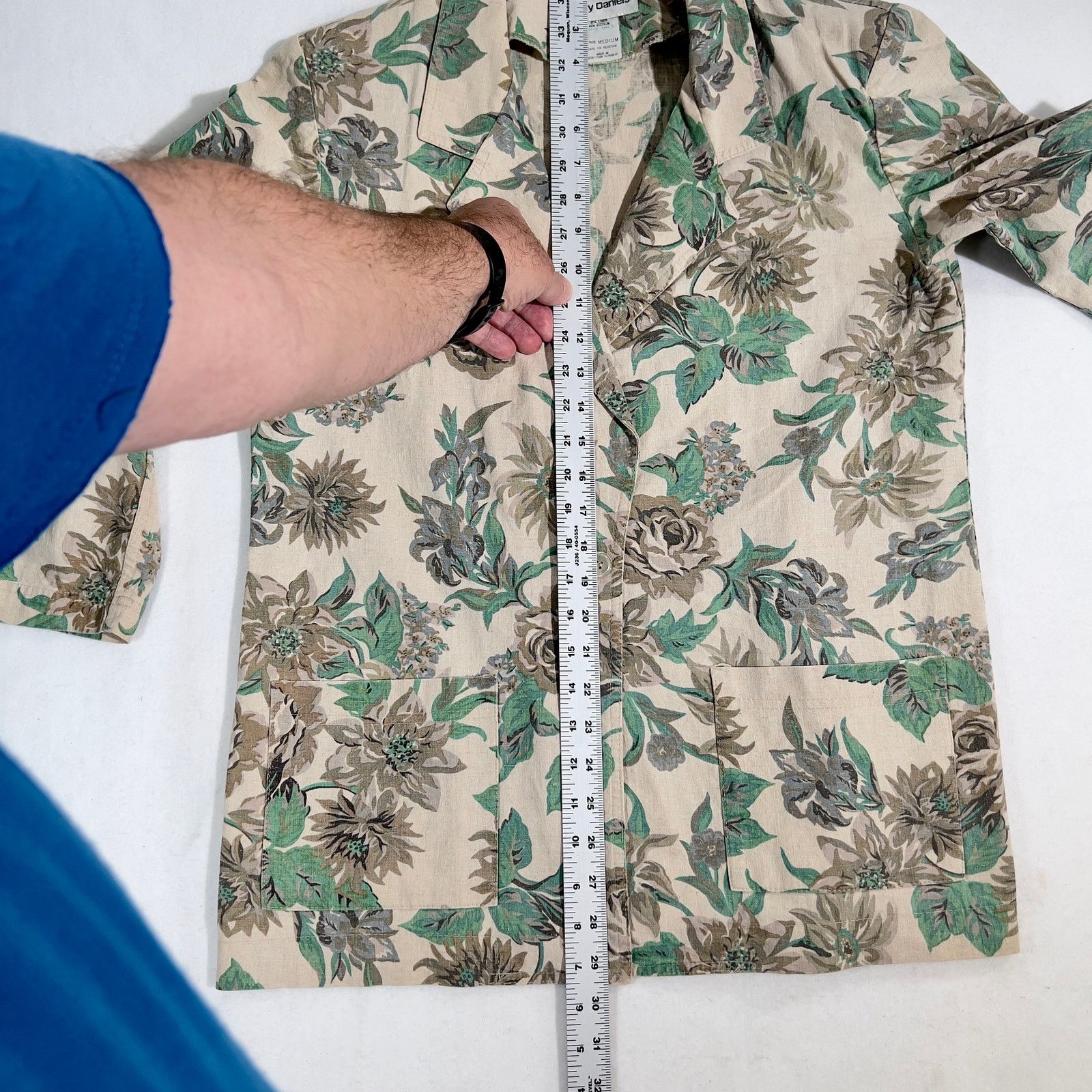 Other Cathy Daniels Jacket Smock Womans Medium Linen Blend Floral Size M / US 6-8 / IT 42-44 - 7 Thumbnail