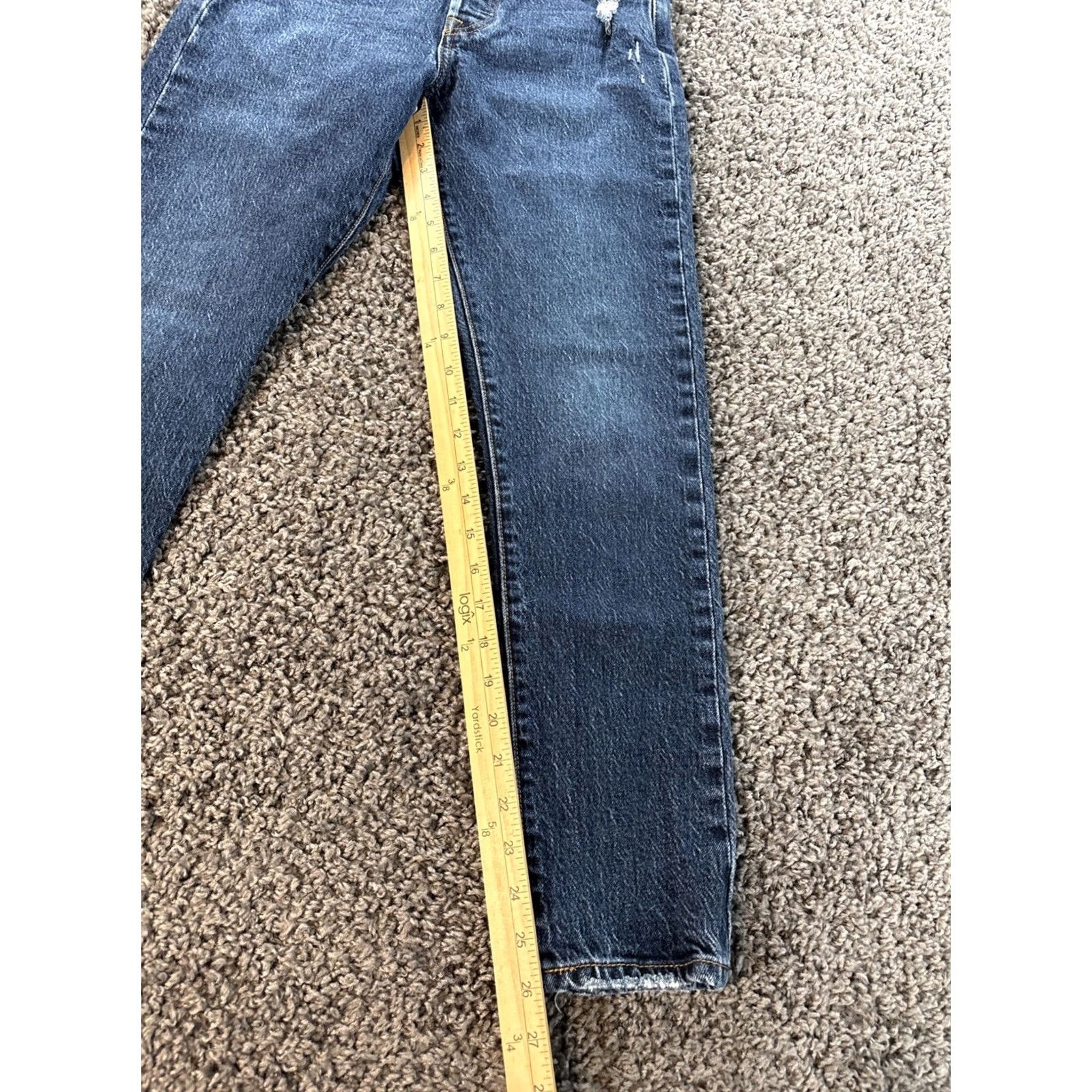 Levi's Levi's 501 Jeans Womens 26x26 Button Fly Distressed High Rise Dark Wash Jeans Mens Womens Girls Size 26" / US 2 / IT 38 - 2 Thumbnail