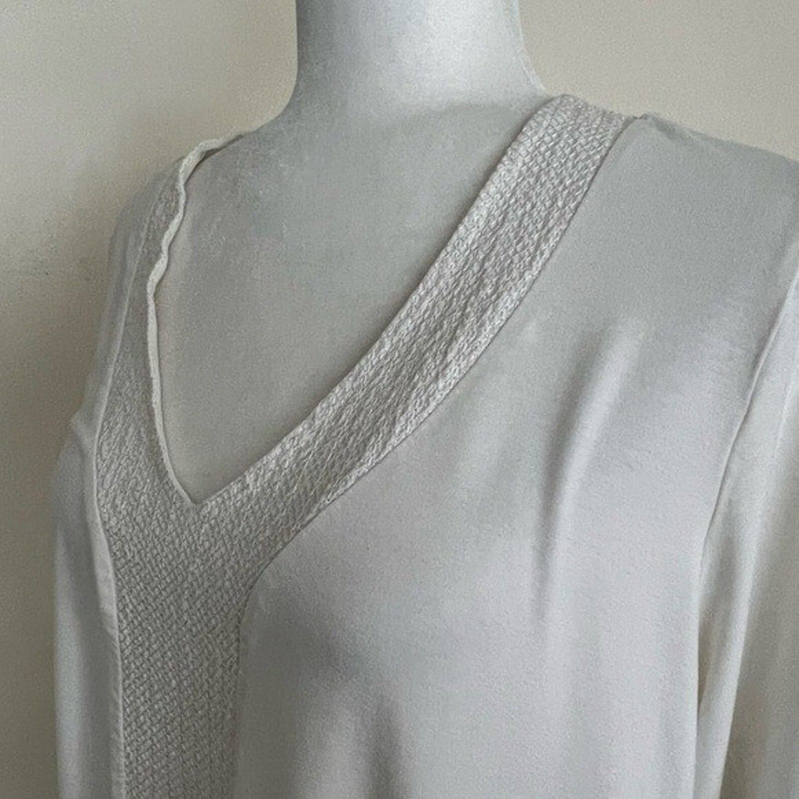 Adrianna Papell Adrianna Papell 3/4 sleeve Top Embroidery Ivory tuni Size 2X Size XXL / US 16-18 / IT 52-54 - 7 Thumbnail