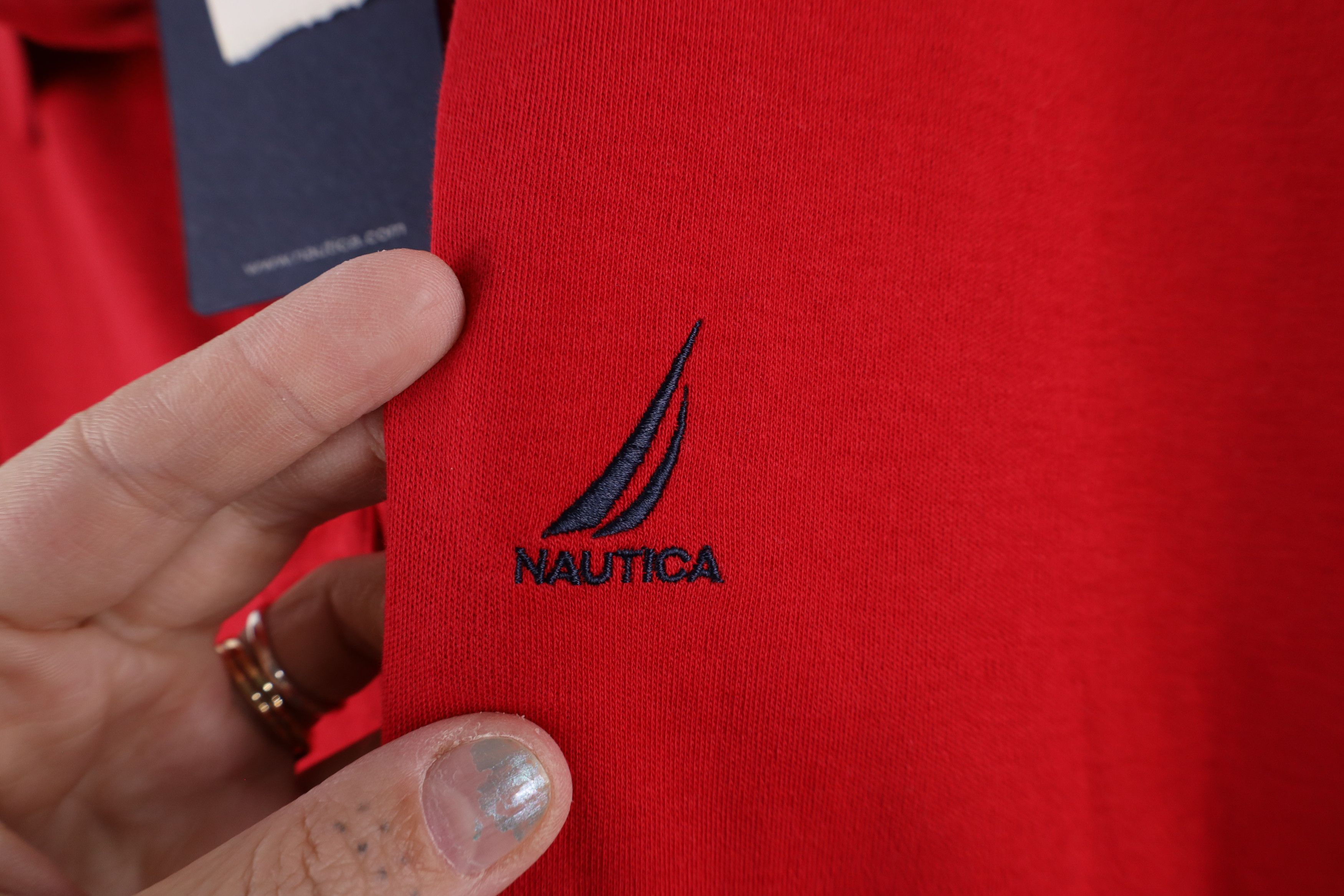 Nautica × Vintage Deadstock Vintage Nautica Sailing Collared Polo Shirt Red Size US XL / EU 56 / 4 - 4 Thumbnail