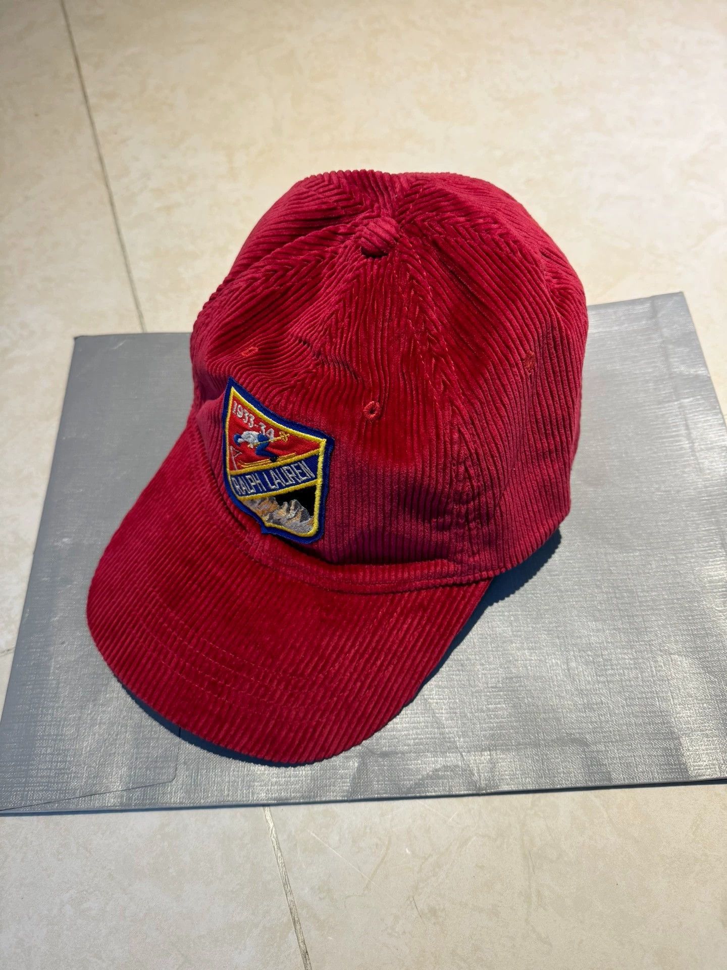 Polo Ralph Lauren POLO RL Vintage Embroidered Corduroy Earflap Hat Red/Pink Size ONE SIZE - 2 Thumbnail