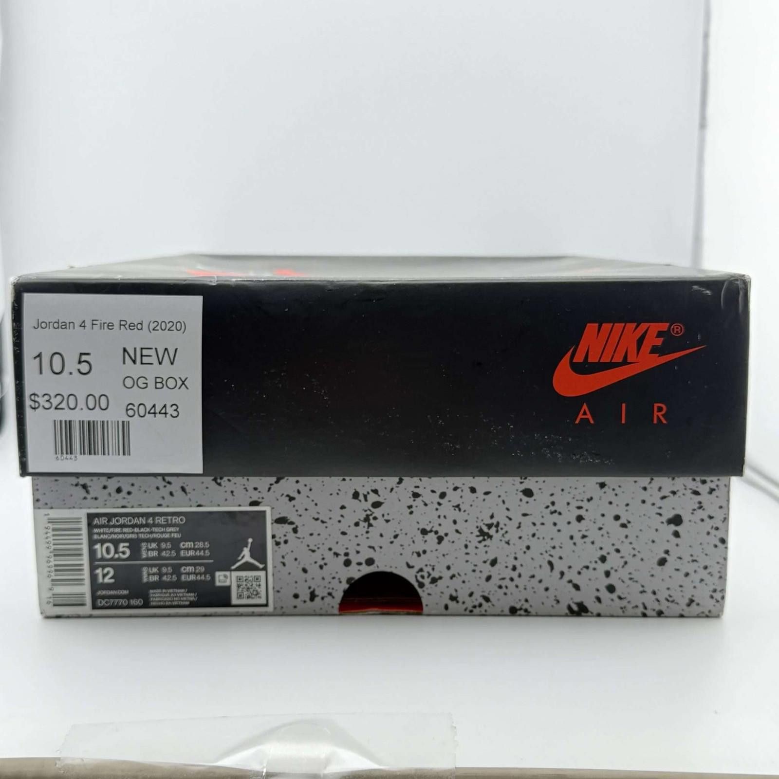 Nike Nike Air Jordan 4 Fire Red 2020 US 10.5 New Size US 10.5 / EU 43-44 - 8 Thumbnail