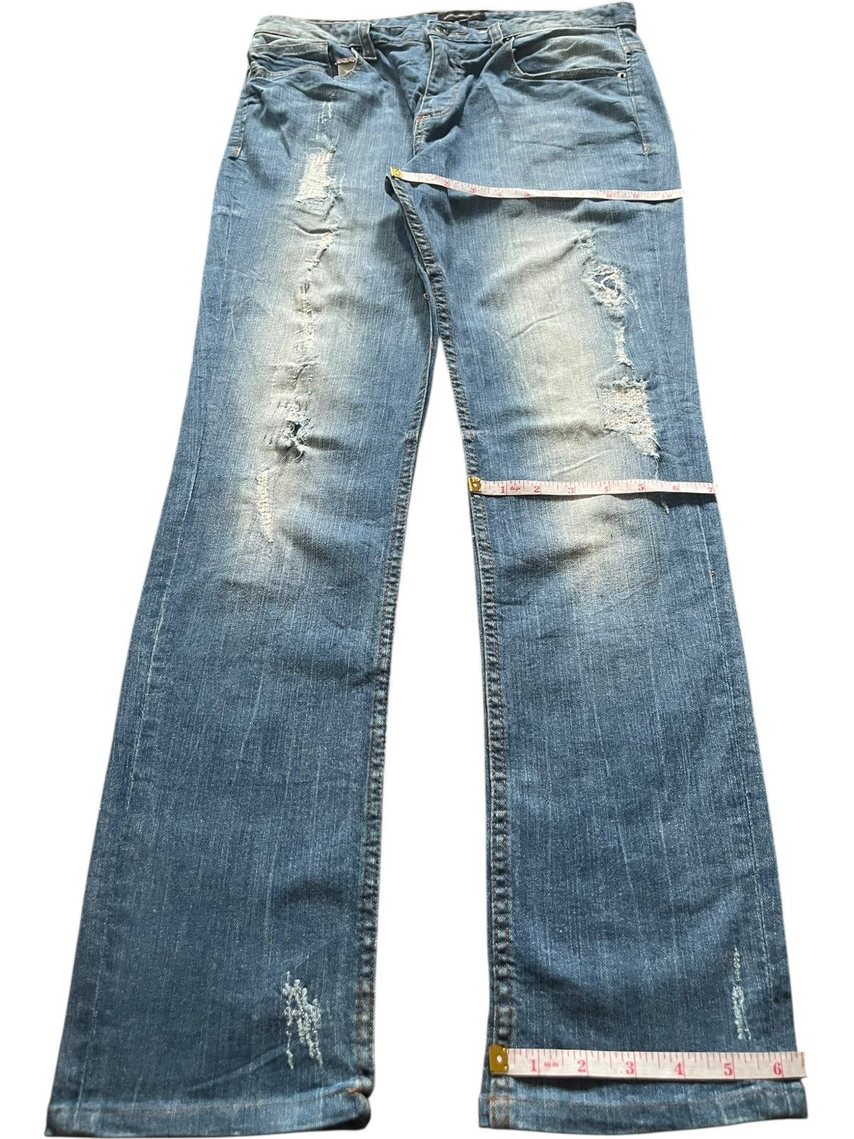 semanticdesign Vintage Semantic Design Faded Wash Distressed Jeans Size 32" / US 10 / IT 46 - 8 Thumbnail