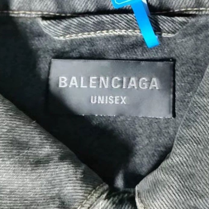 Balenciaga Balenciaga Wash Grey Logo Single Breasted Long Sleeve Jack Size US XS / EU 42 / 0 - 5 Thumbnail
