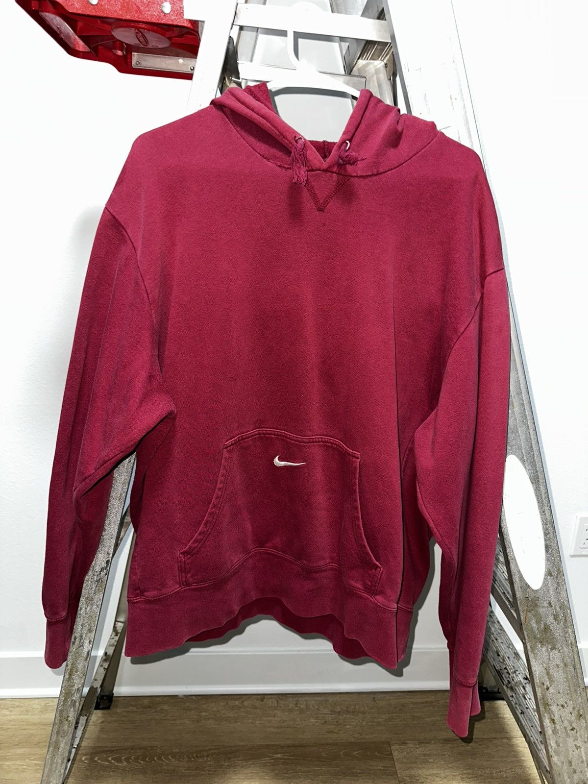 Nike Vintage Nike Center Check Hoodie Size US XL / EU 56 / 4 - 2 Thumbnail