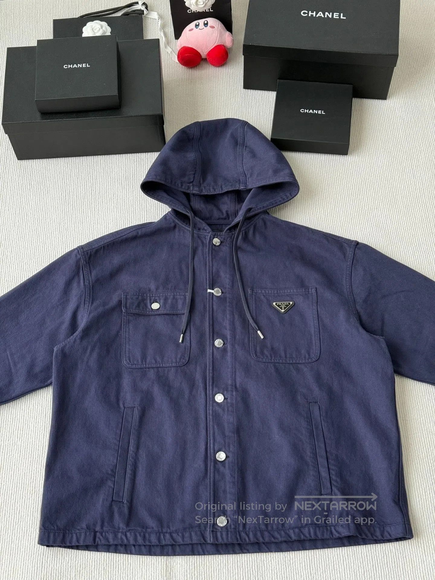 Prada Prada Deep Blue Utility Hooded Jacket. Size US M / EU 48-50 / 2 - 1 Thumbnail
