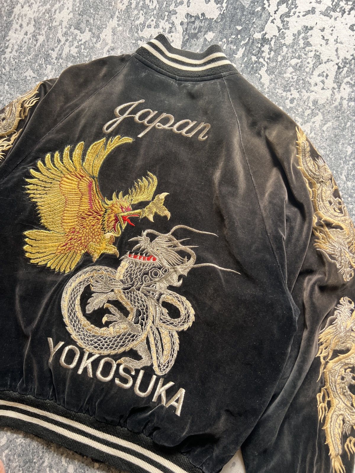 Dulcamara Japan Vtg Velvet Sukajan Japan Yokosuka Souvenir Jacket Size US XL / EU 56 / 4 - 8 Thumbnail