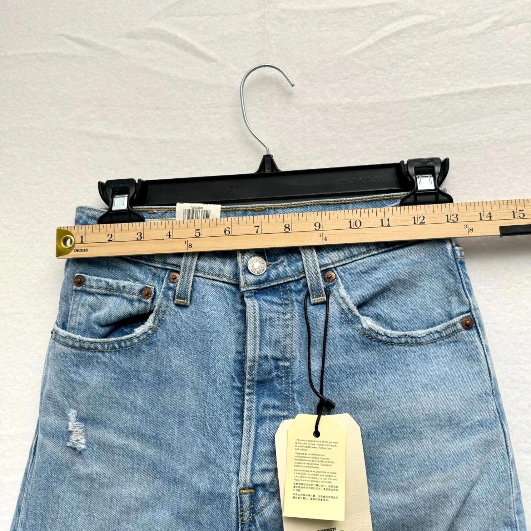 Levi's Levi's Jeans Women 26x27 Distressed Light Blue Ankle High Rise Ribcage Straight NWT Size 26" / US 2 / IT 38 - 5 Thumbnail