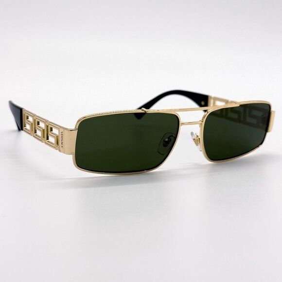 Versace NEW VERSACE SUNGLASSES VE2257 1002/71 GOLD/GREEN UNISEX EYEW Size ONE SIZE - 5 Thumbnail