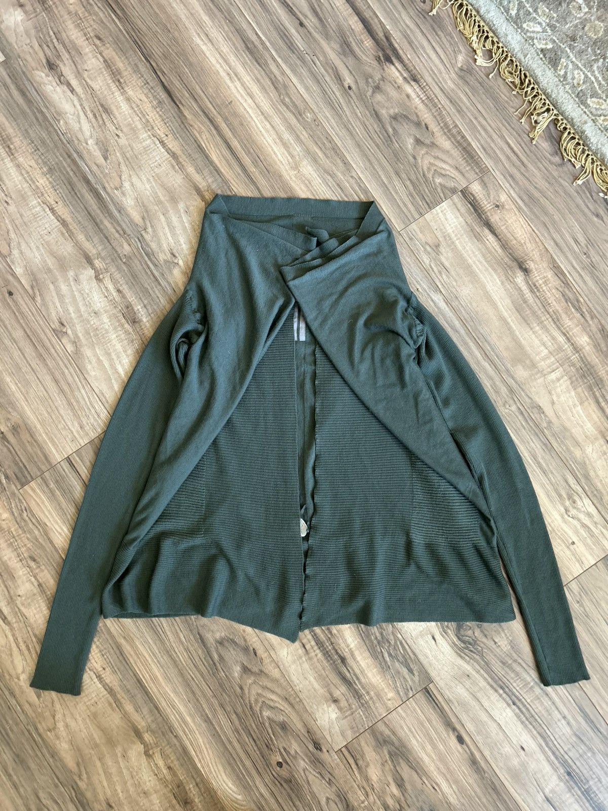 Rick Owens Rick Owens SS18 “Dirt” Green Cardigan M Size US S / EU 44-46 / 1 - 1 Thumbnail