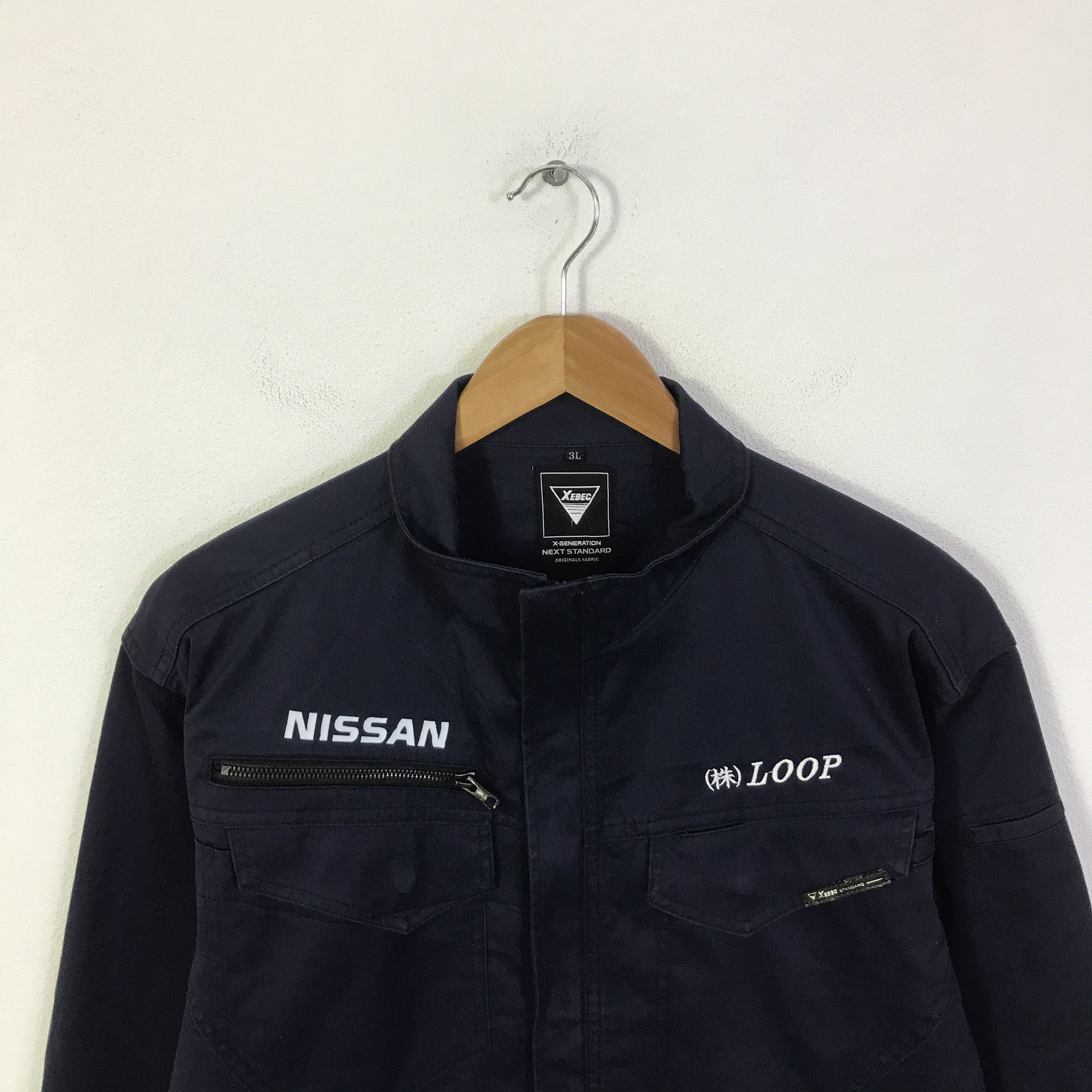Japanese Brand nissan calsonic racing F1 japan navy custom jacket K97B14 Size US L / EU 52-54 / 3 - 3 Thumbnail