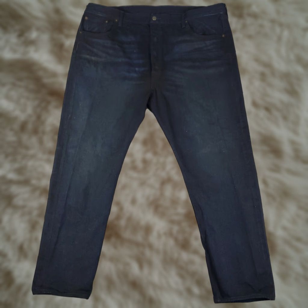 Levi's Levi's 501 Jeans Mens Regular Blue Denim Button Fly Straight Leg 44x32 Pants Size US 44 / EU 60 - 1 Thumbnail