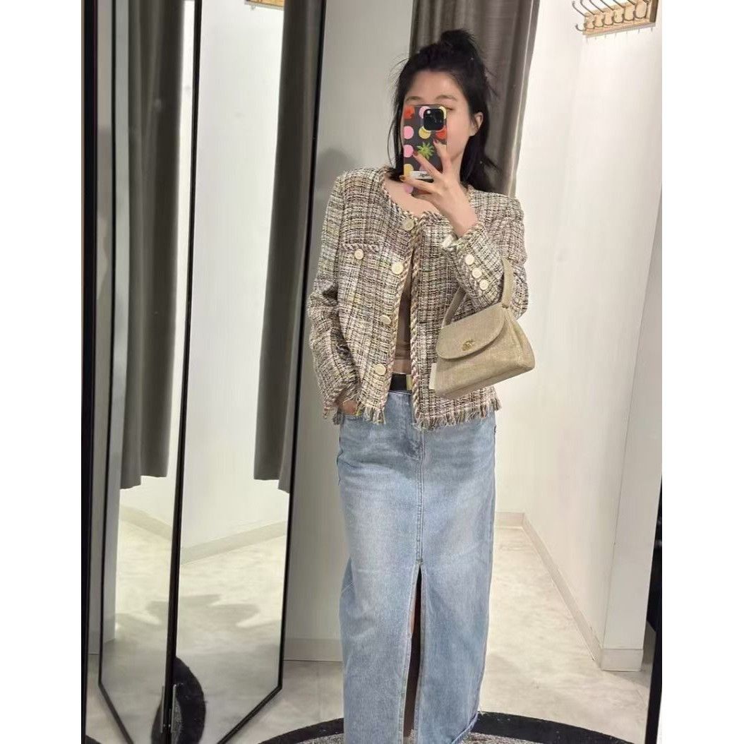 Chanel Chanel Tweed Jacket Multicolor Fringe Hem Button Front Size XXS / US 00 / IT 34 - 8 Thumbnail