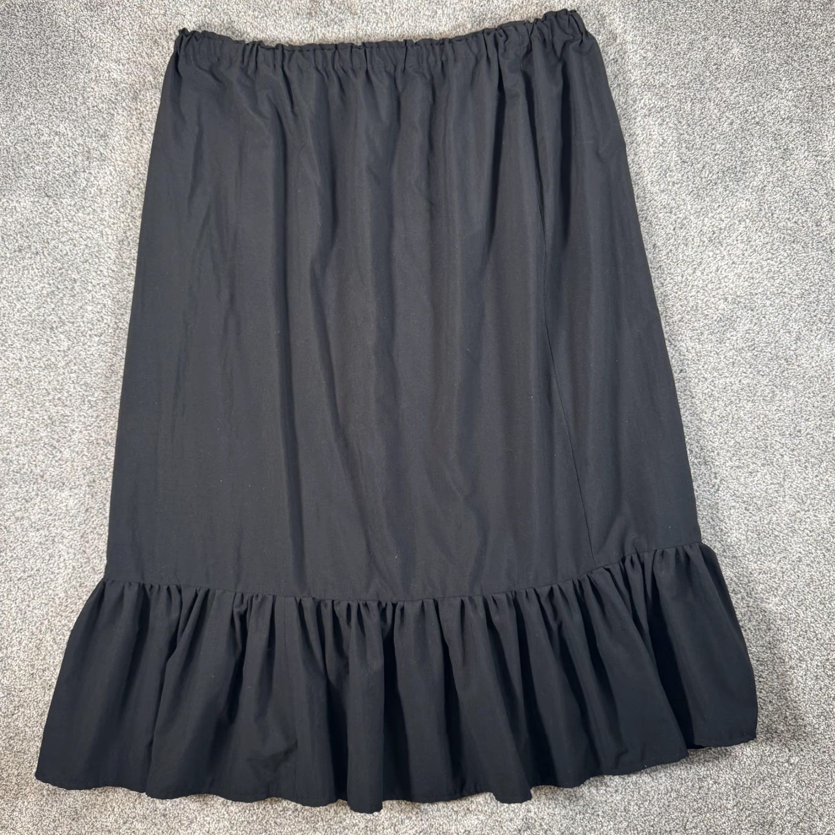 Vintage Ruffle Hem Midi Skirt Plus 22W-24W Prairie Dark Cottagecore Romantic Goth Witchy Size 40" / US 18 - 4 Thumbnail