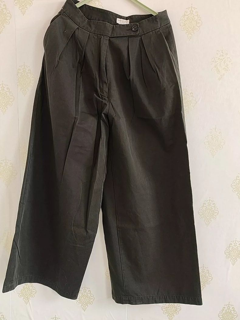 Dries Van Noten dries van noten Black wide-leg pants Size US 40 / EU 56 - 1 Thumbnail