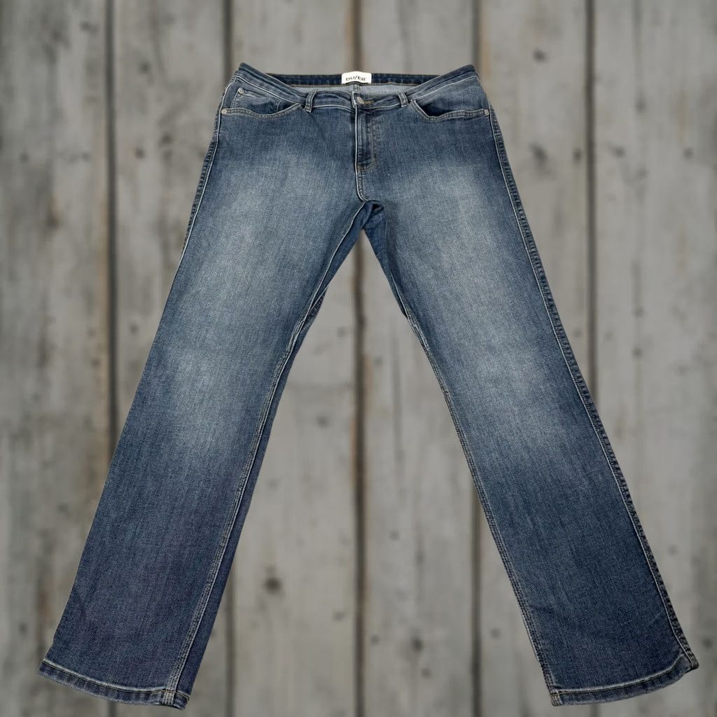 Denime DU/ER Jeans Mens 34x30 Blue Slim Straight Fit Stretch Denim Pants Western Work Jeans Size US 34 / EU 50 - 1 Thumbnail