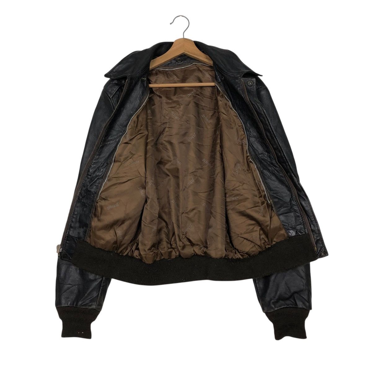 Schott 🔥VINTAGE BIKER LEATHER JACKET SCHOTT MADE IN USA BLANKET Size US M / EU 48-50 / 2 - 15 Thumbnail