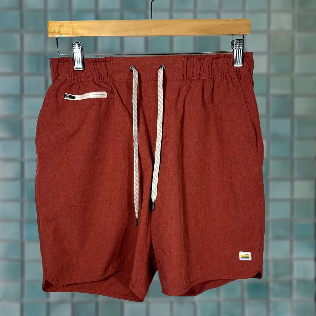 Vuori Vuori Kore Shorts Mens Small Red Heathered Training Athletic Gym Shorts Size US 29 - 1 Thumbnail