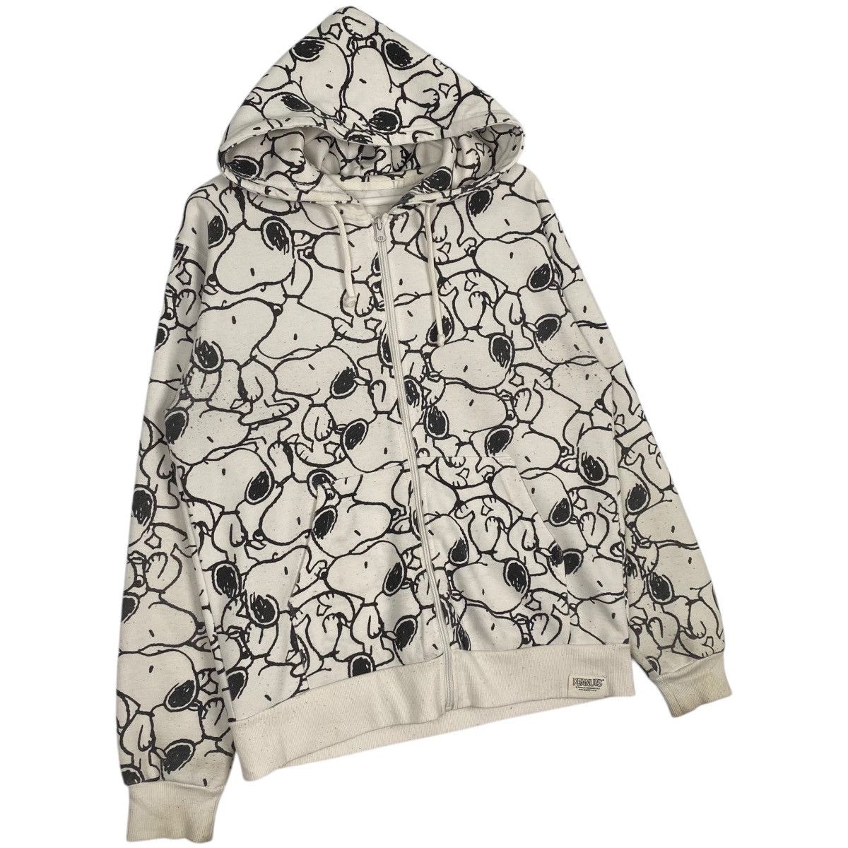 Designer × Vintage Vintage Peanuts Snoopy Uniqlo Hoodie Sweater White Size M / US 6-8 / IT 42-44 - 3 Thumbnail