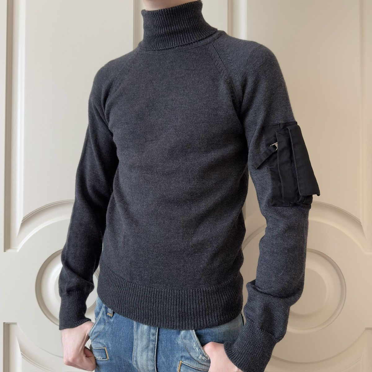 Dsquared2 Dsquared2 F/W 2003 Flap Cargo Wool Turtleneck Sweater Size US M / EU 48-50 / 2 - 1 Thumbnail