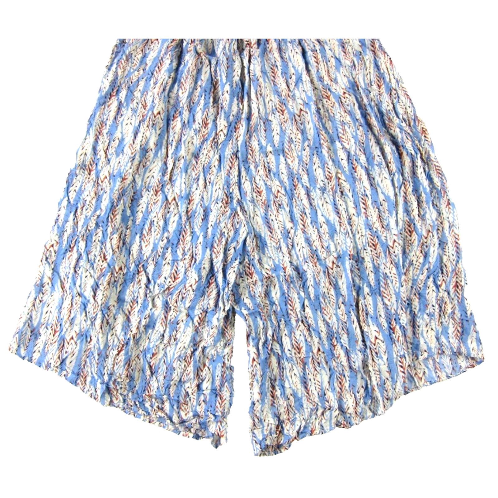 Vintage Style Rack Jumpsuit Shirt Women Small Blue Wide Leg Tie Strap 100% Rayon Two-Piece Set Shorts Tank Casual Geometric Pattern 60s Style Rack Womens Size 28" / US 6 / IT 42 - 6 Thumbnail