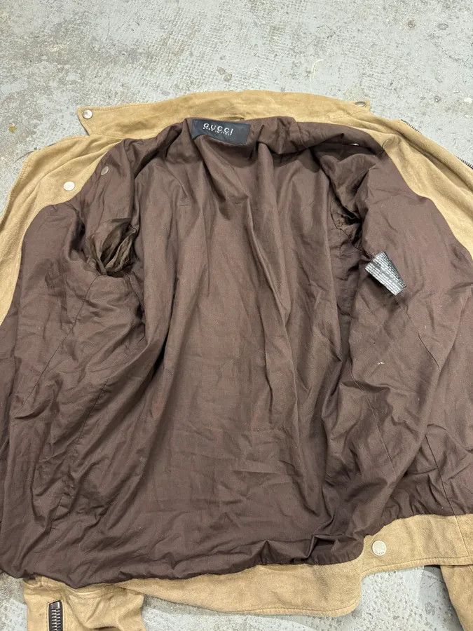 Gucci SS2004 Gucci Asymmetrical Multi Zips Biker Beige Suede Leather Jacket Size US S / EU 44-46 / 1 - 11 Thumbnail