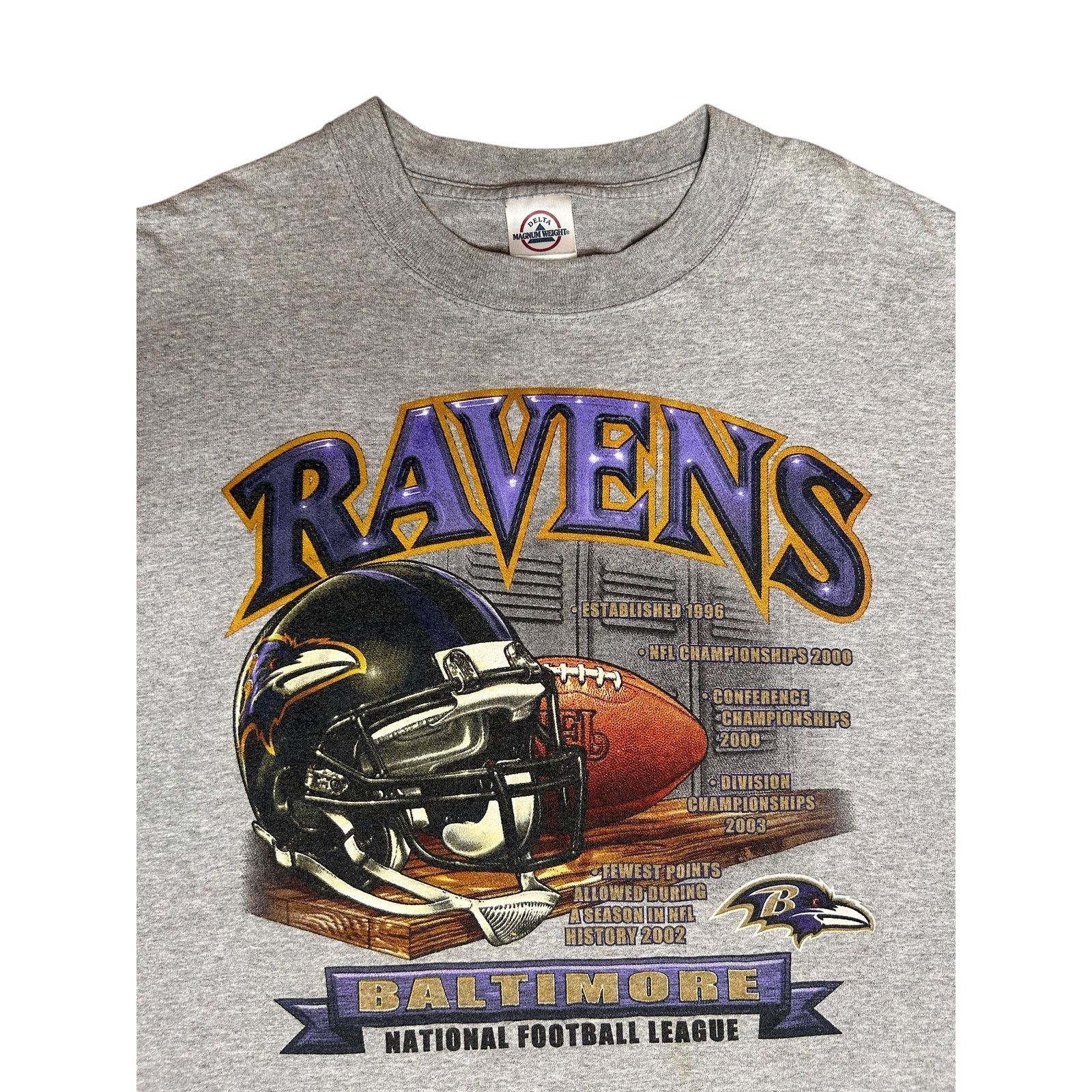NFL × Vintage Vintage Baltimore Ravens Helmet NFL T-Shirt Size US XL / EU 56 / 4 - 3 Thumbnail