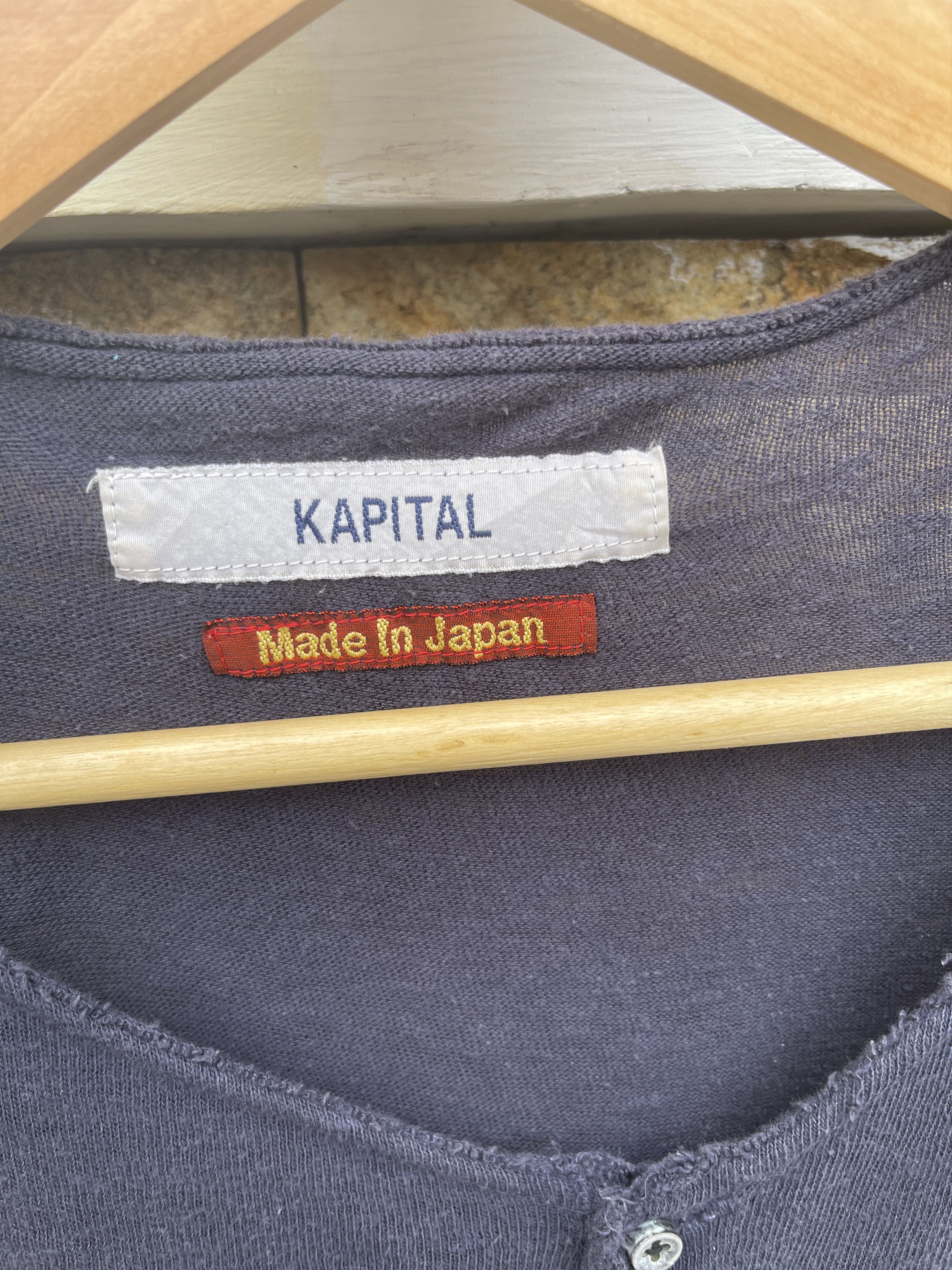 Kapital Last Drop🔥Rare🔥Vintage KAPITAL Henley T-Shirt Size US L / EU 52-54 / 3 - 8 Thumbnail