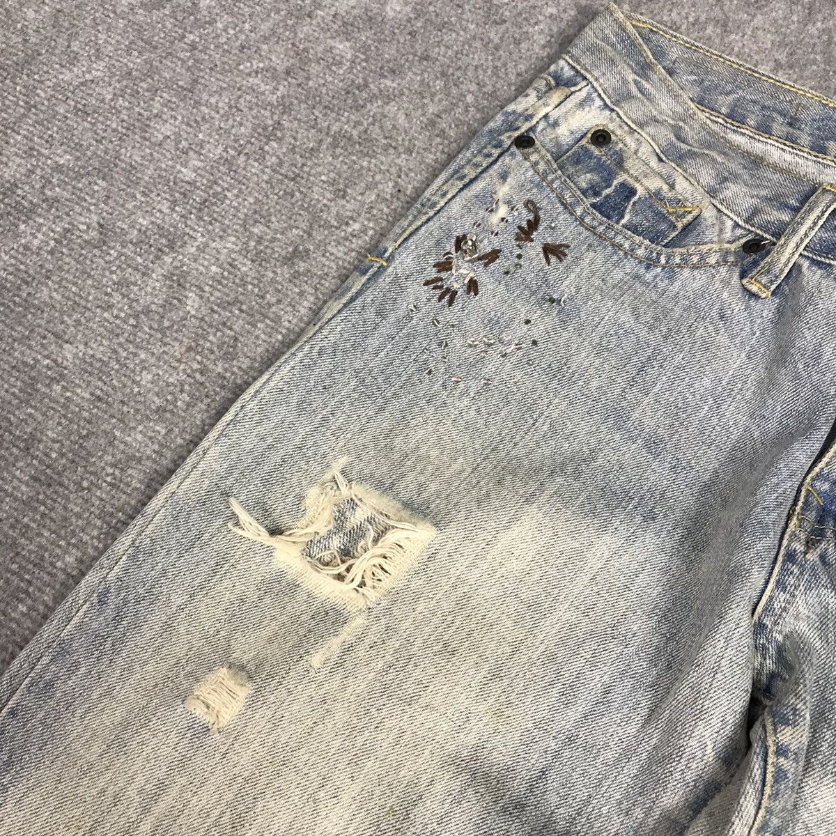 FLARE JAPAN STYLE ABERCROMBIE PATCHWORK DISTRESS JEANS PANTS