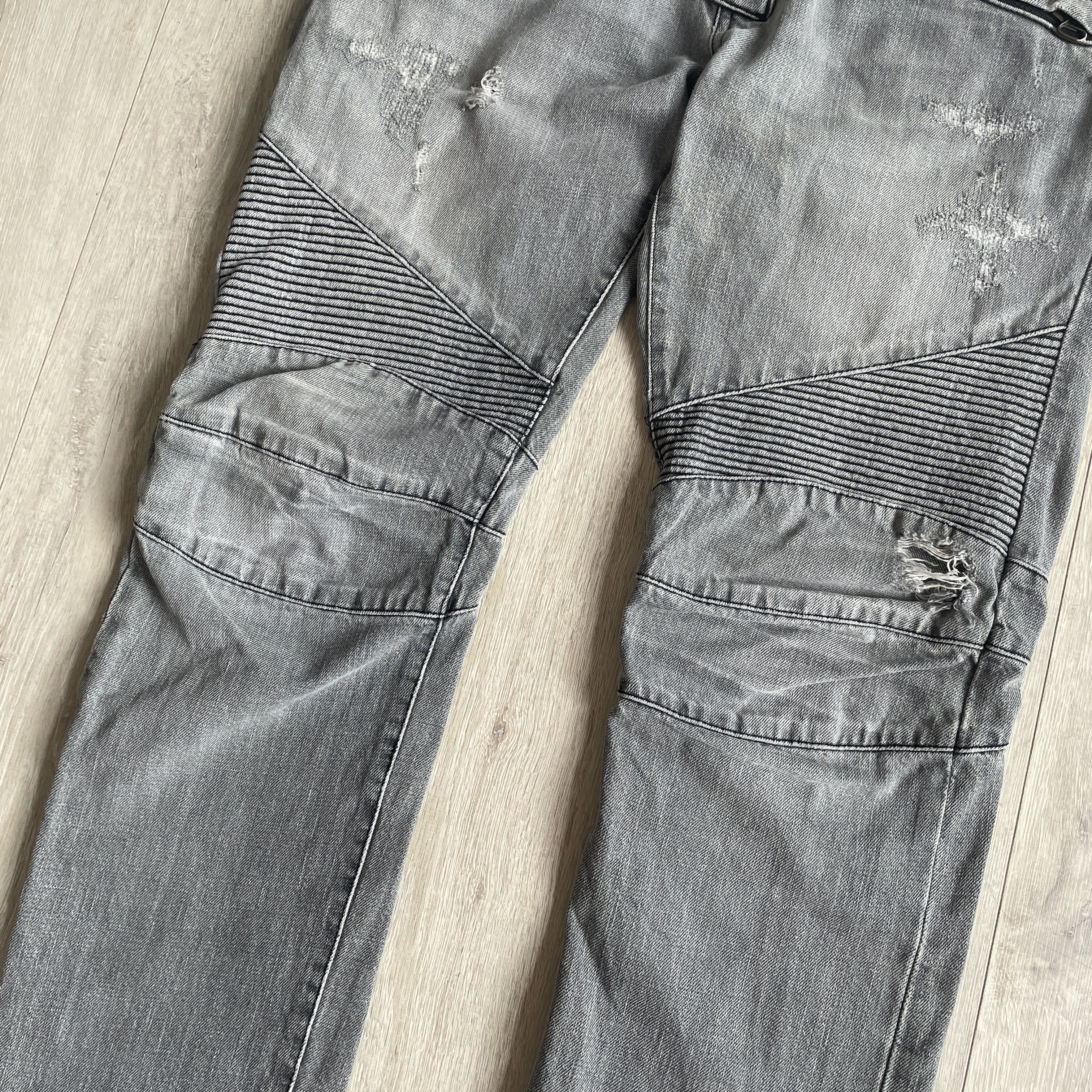 Balmain Balmain AW10 ripped bikers Size US 31 - 2 Thumbnail