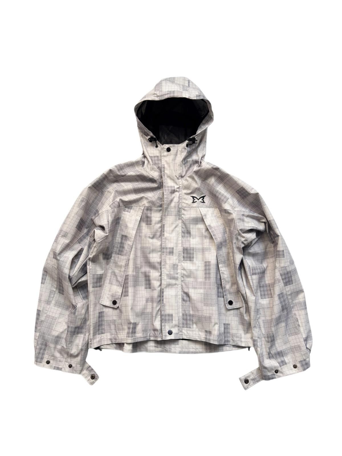Other Grey Plaid Adjustable Hooded Shell Jacket Dropped Shoulder Size US M / EU 48-50 / 2 - 1 Thumbnail