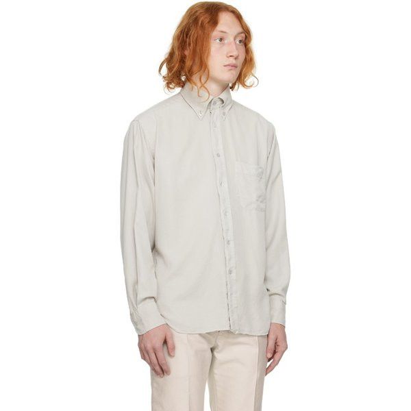 Tom Ford o1loc1c1224 94YTBE Shirt in Grey Ice Size US S / EU 44-46 / 1 - 3 Thumbnail