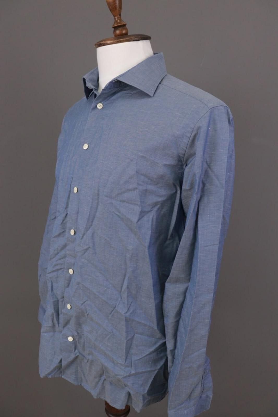 Eton Eton Blue Contemporary Wr Free Cotton Shirt Size 42 / 16 Size US M / EU 48-50 / 2 - 9 Thumbnail