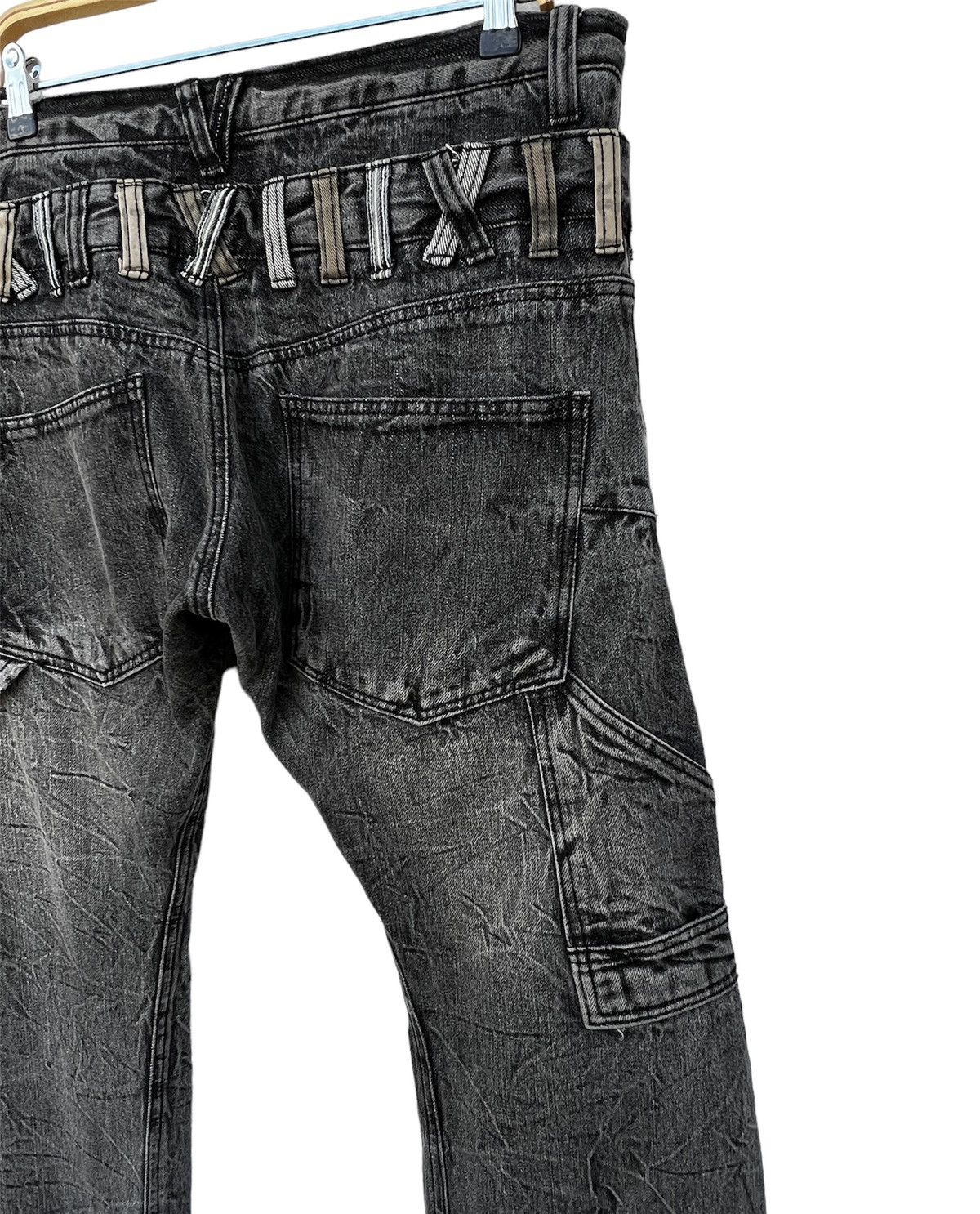Japanese Brand Denim Jeans Double Waist Lightning Size US 35 - 8 Thumbnail