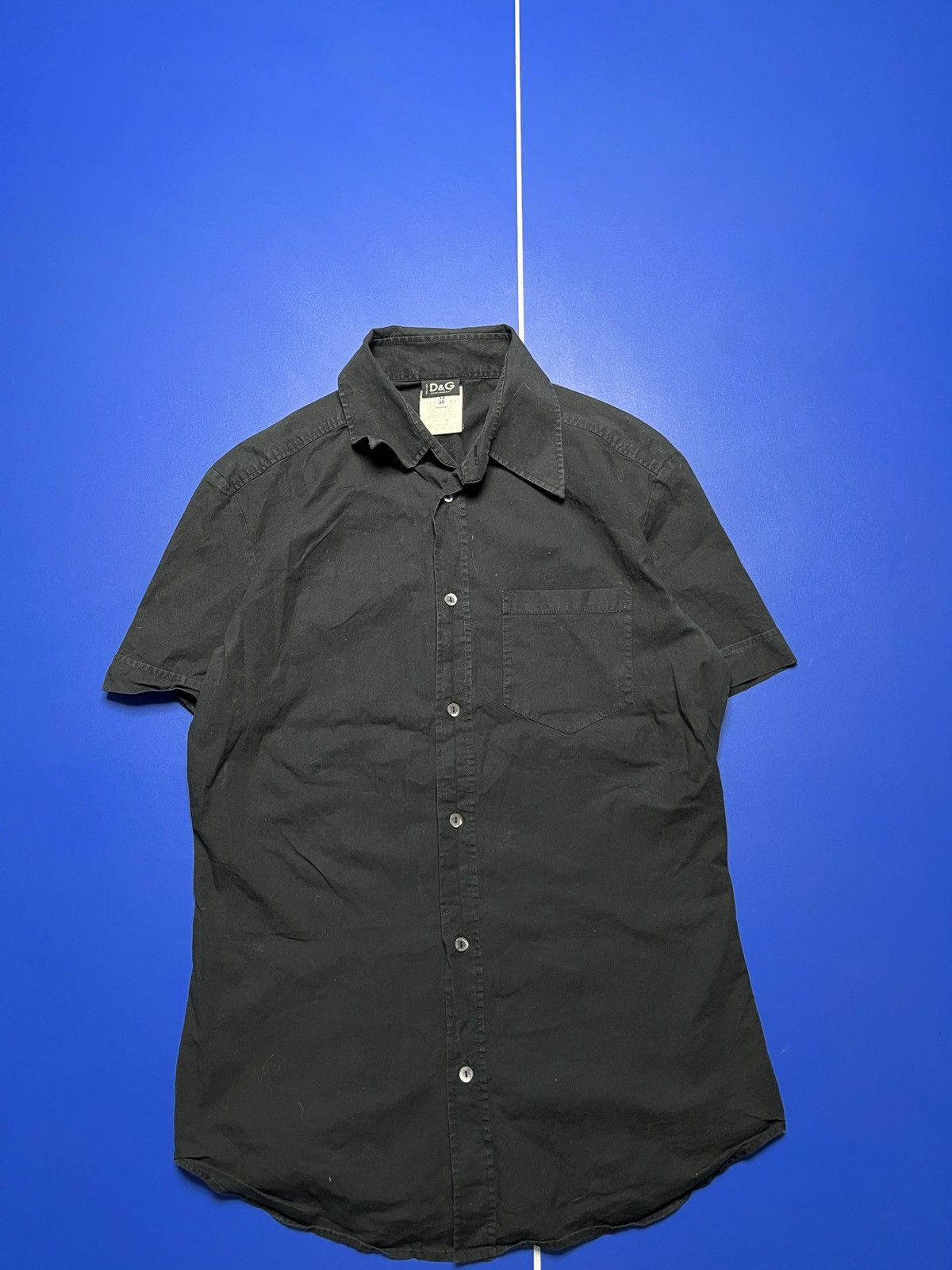 Dolce & Gabbana Black Short Sleeve Dress Shirt Men’s Size M