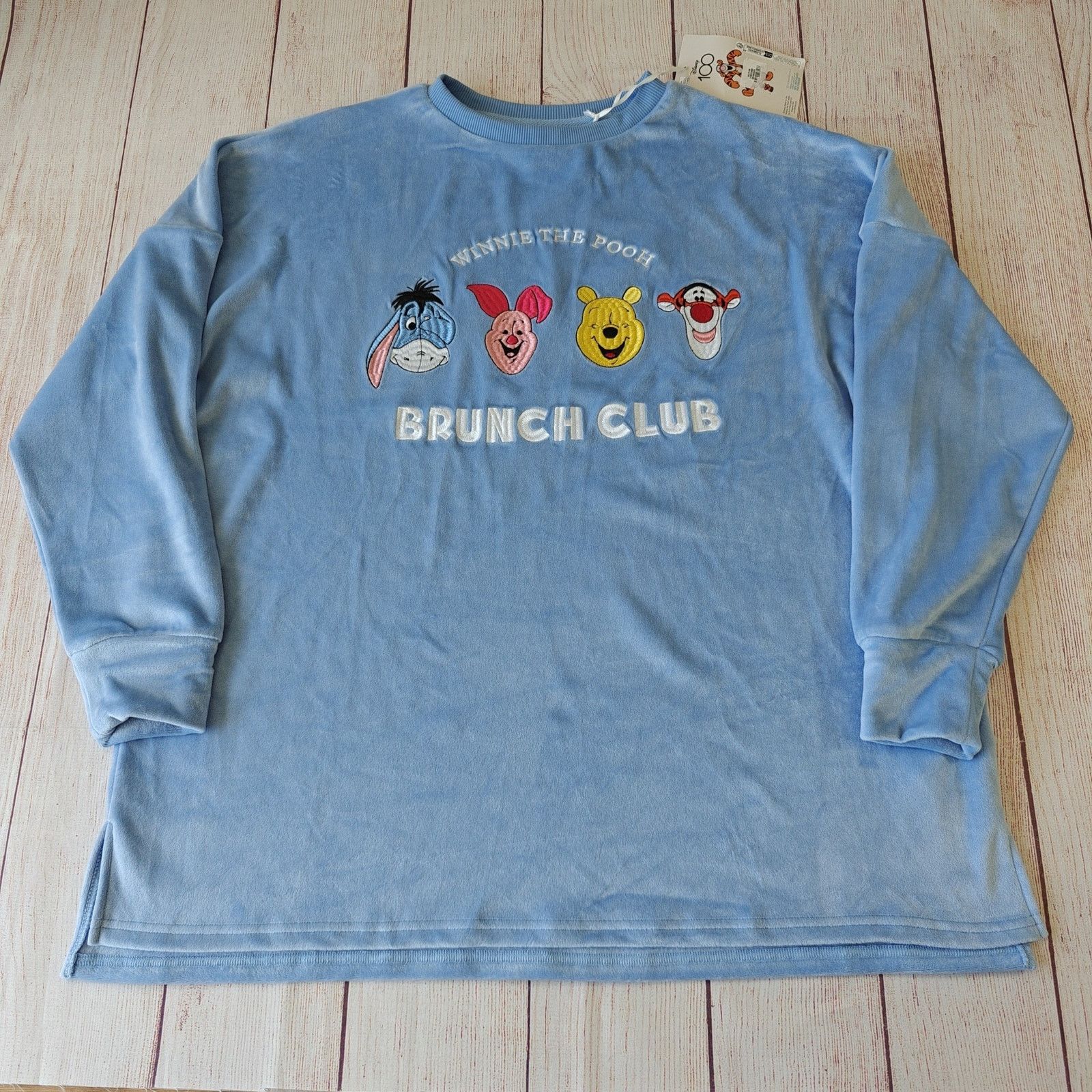 Disney Disney Winnie the Pooh "Brunch Club" velour PJ top sz XS NWT Size XS / US 0-2 / IT 36-38 - 4 Thumbnail