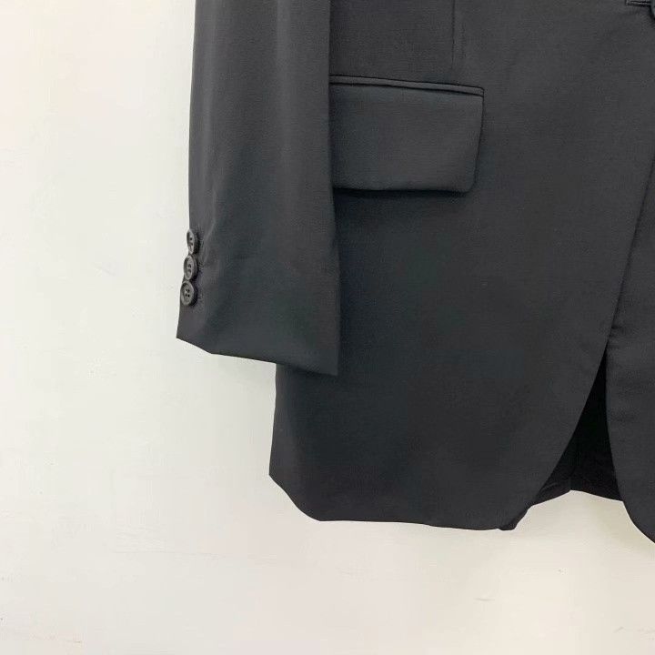 Prada Prada Black Wool Lapel Single-Breasted Blazer Size US XS / EU 42 / 0 - 4 Thumbnail