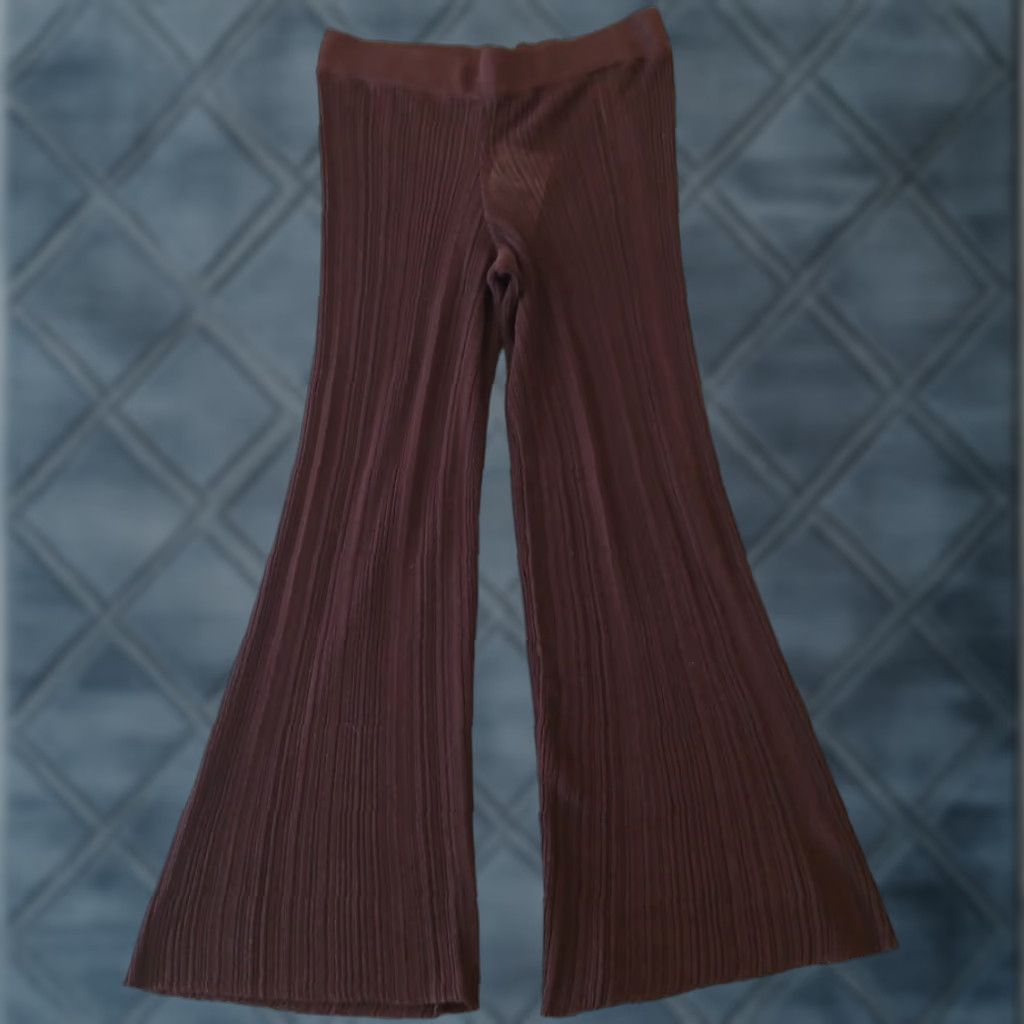 Zara Zara Pants Womens Bootcut Ankle Knit Pull On Brown 28x25 M Regular Inseam 25in 28x25 Sheer Lightweight Size 32" / US 10 / IT 46 - 1 Thumbnail