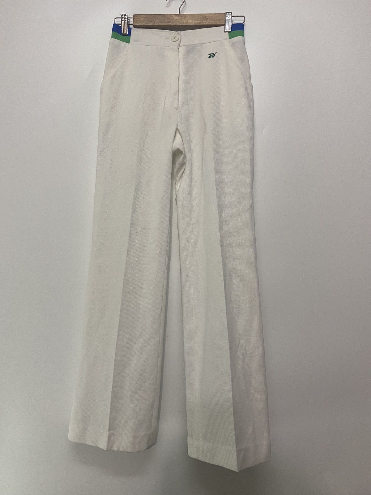 Japanese Brand × Vintage VINTAGE Yonex Tennis Track Pant White Wimbledon Sports Japan Size 26" / US 2 / IT 38 - 1 Thumbnail
