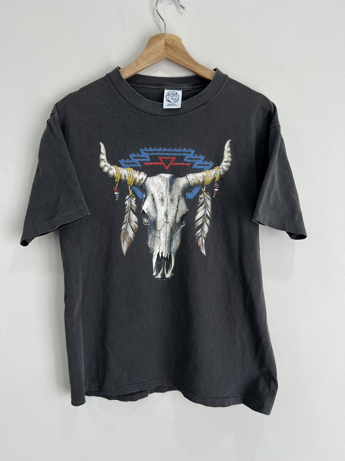 Vintage Vintage Skull Tee Shirt Size US L / EU 52-54 / 3 - 1 Thumbnail