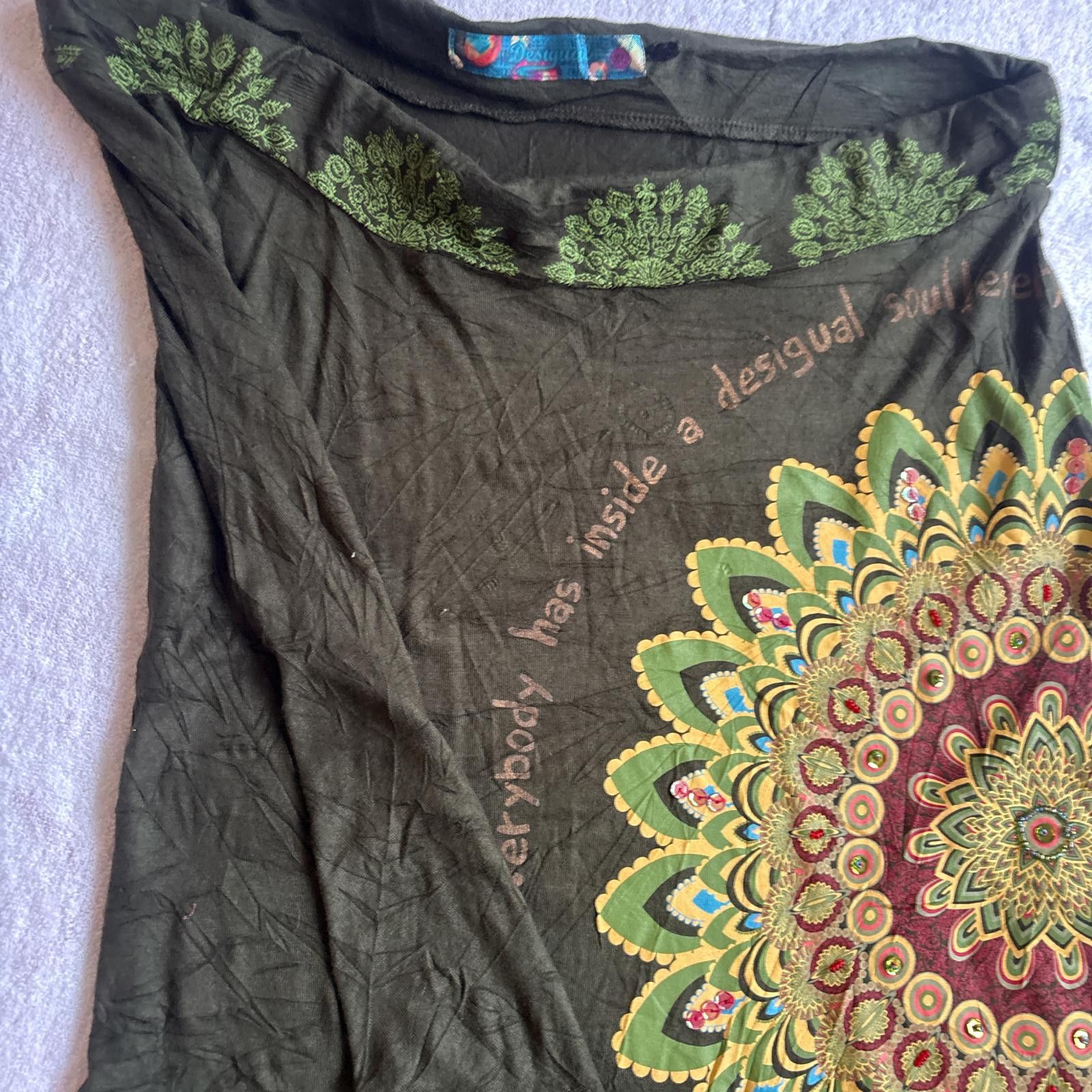 Desigual vintage green desigual midi skirt Size 40" / US 18 - 4 Thumbnail