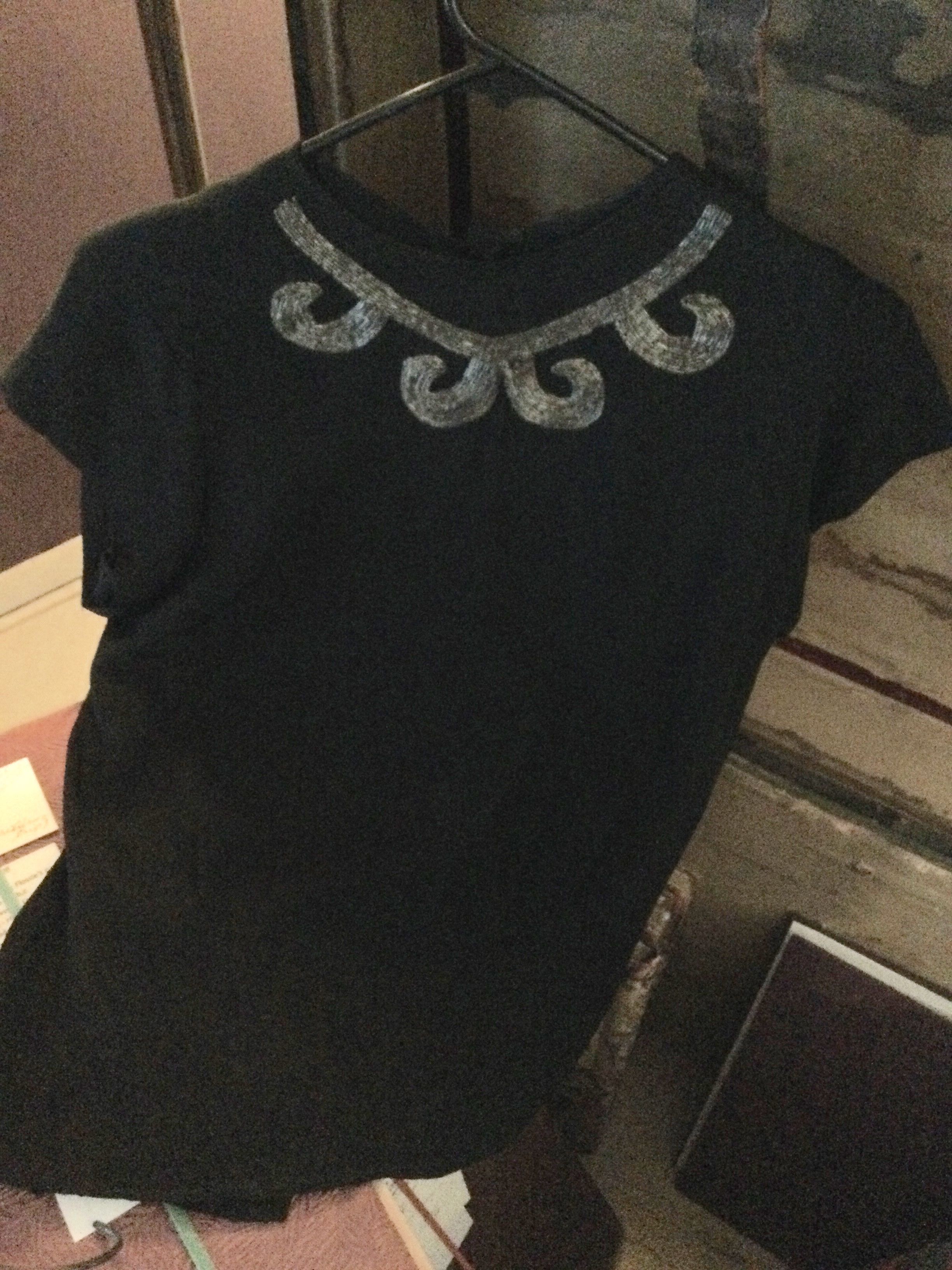 Other Black Beaded Top, Vintage, Hand Detailed, Classic Size S / US 4 / IT 40 - 1 Thumbnail