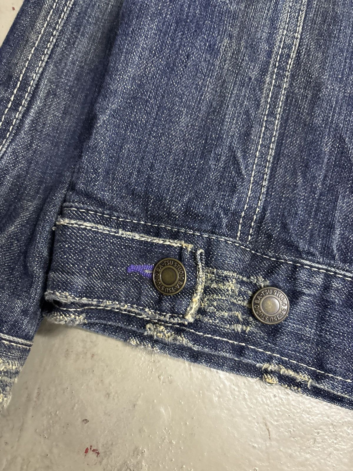 If Six Was Nine Ba-Tsu Studio Rock Star Skull Type III Denim Zip Up Jacket Size US XS / EU 42 / 0 - 2 Thumbnail