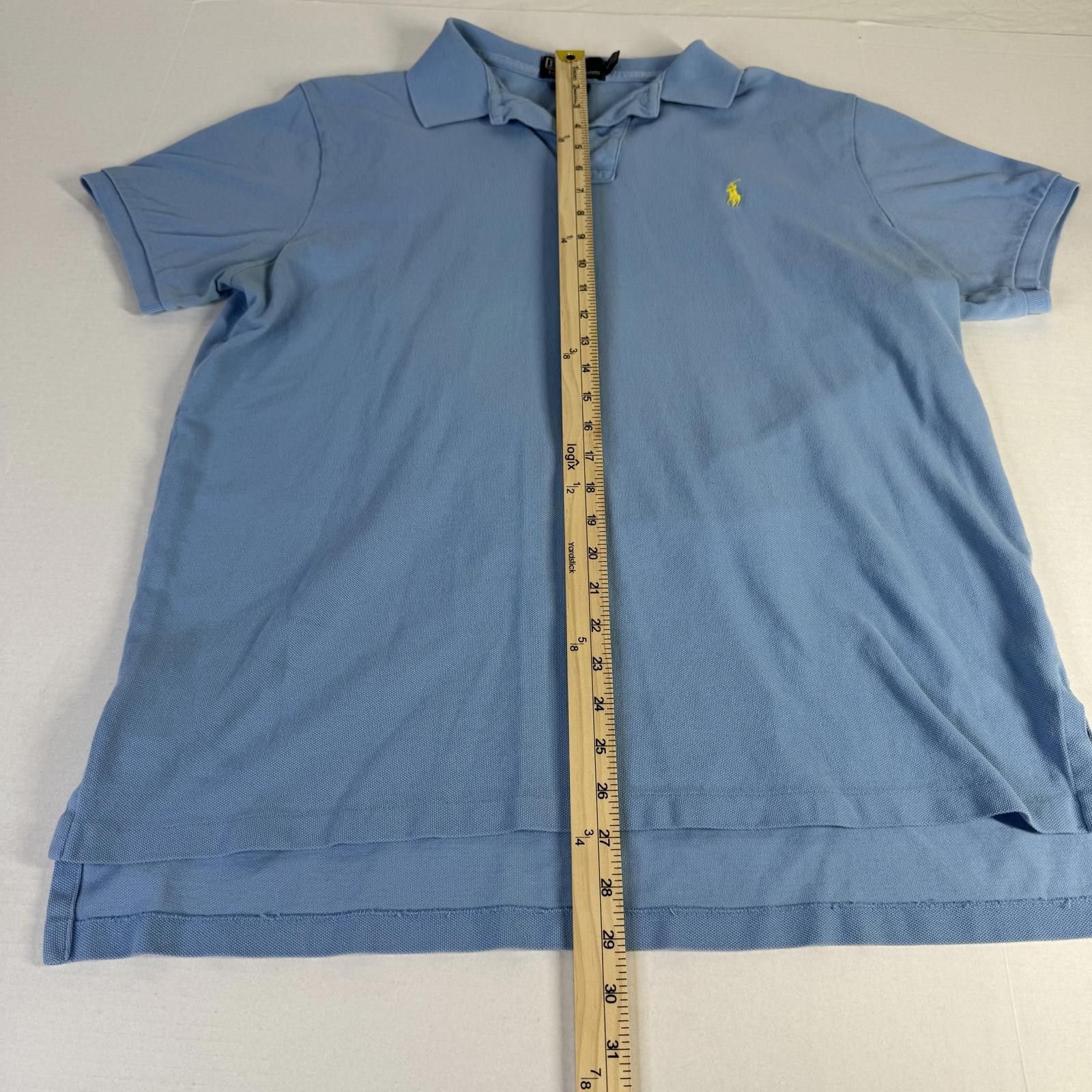 Polo Ralph Lauren Custom Fit Ralph Lauren Light Blue Polo Yellow Horse Size XL Size US XL / EU 56 / 4 - 2 Thumbnail